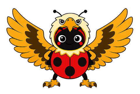 ladybug-eagle-mascot-funny-animal-10309512
