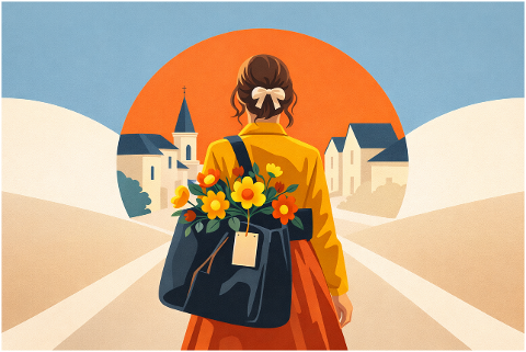 spring-woman-flowers-city-sunset-10208130