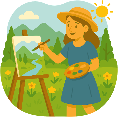 ai-generated-young-woman-artist-9603242