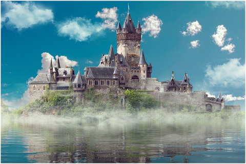 castle-lake-fog-island-reflection-6193326