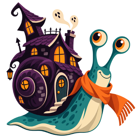 snail-ghost-halloween-haunted-house-10478657