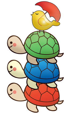 stacked-turtles-bird-turtles-4774250