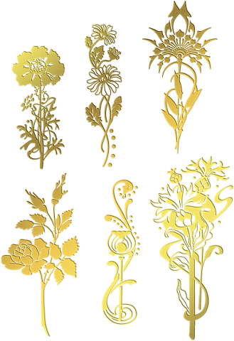 gold-foil-flowers-flower-gold-floral-4716253