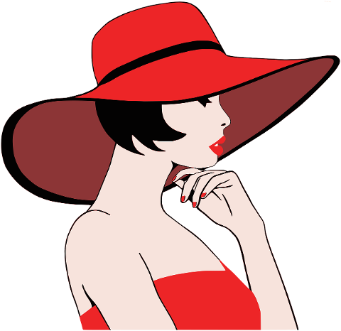 woman-hat-lips-young-drawing-7838913
