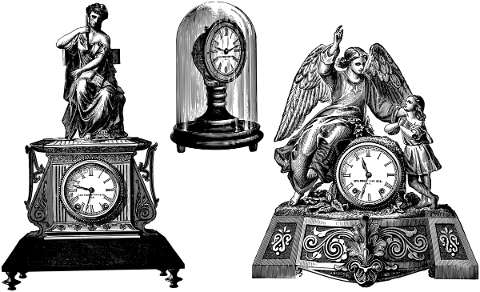 mantle-clock-time-line-art-clock-5198226