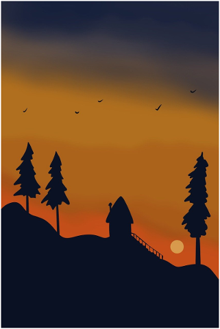 house-lonely-hill-mountain-trees-4981175