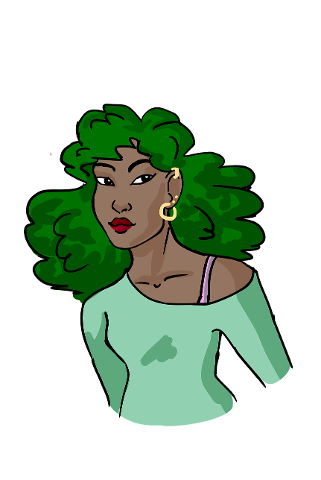 black-woman-black-lady-green-hair-4322941