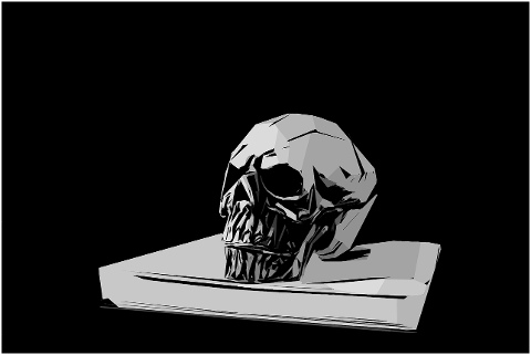 skull-black-and-white-monochrome-7013588
