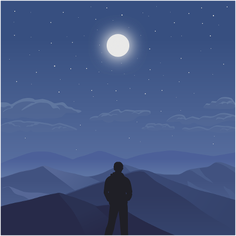 man-moon-silhouette-mountain-7750139