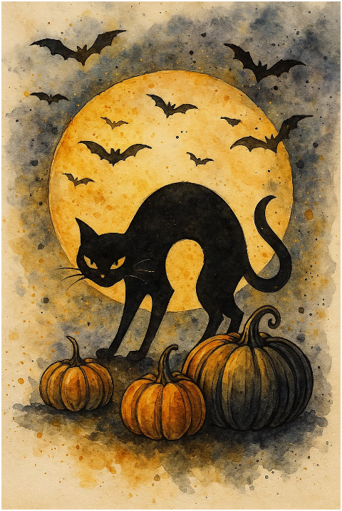 halloween-cat-black-cat-watercolor-9926546