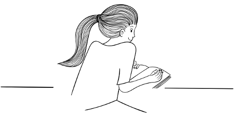woman-reading-drawing-line-art-7445465