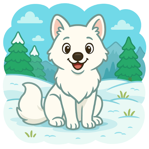 cute-arctic-fox-cartoon-arctic-fox-9965350