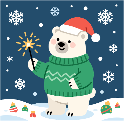 christmas-bear-cute-polar-bear-9994692