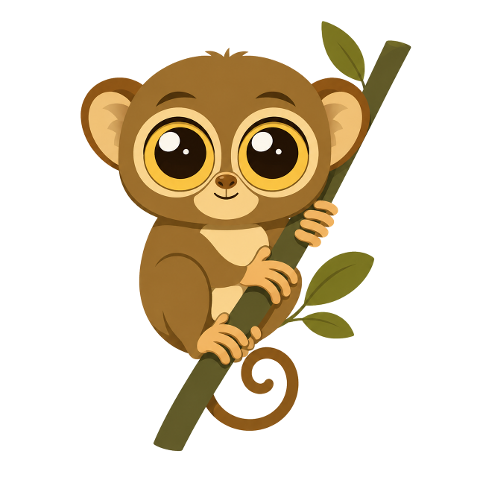 cartoon-monkey-cute-tarsier-10306403