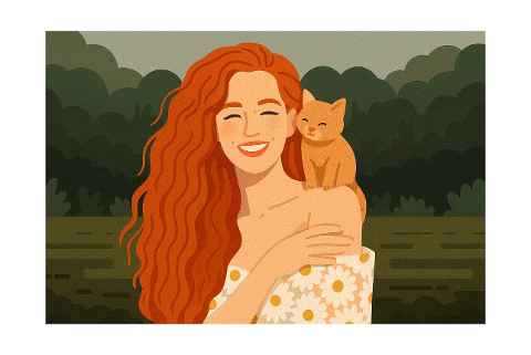 woman-girl-red-hair-cat-kitten-9959442