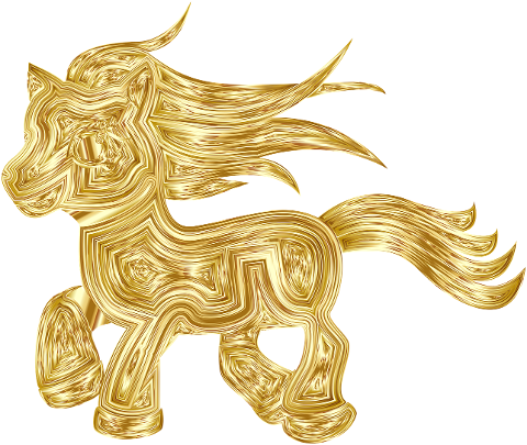 pony-horse-animal-gold-cut-out-6940741