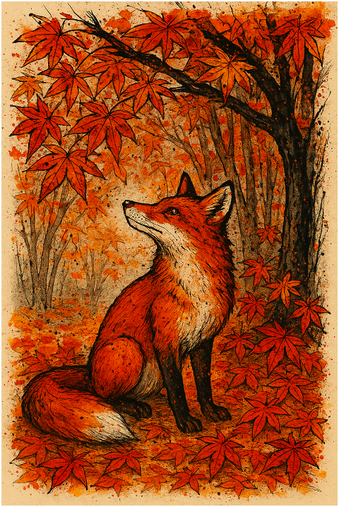fox-autumn-watercolor-painting-9926543