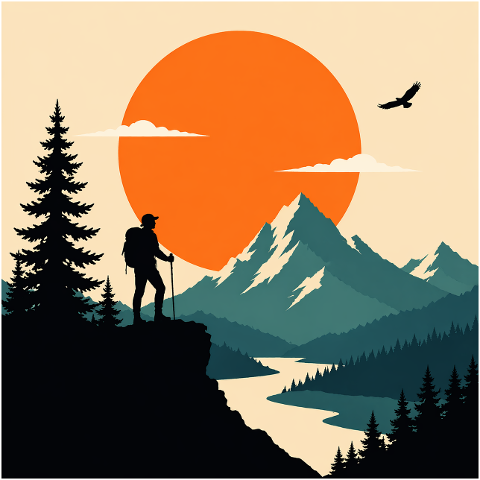hiker-mountains-silhouette-sunset-10233871