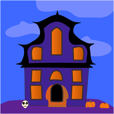 haunted-house-halloween-skull-7563749