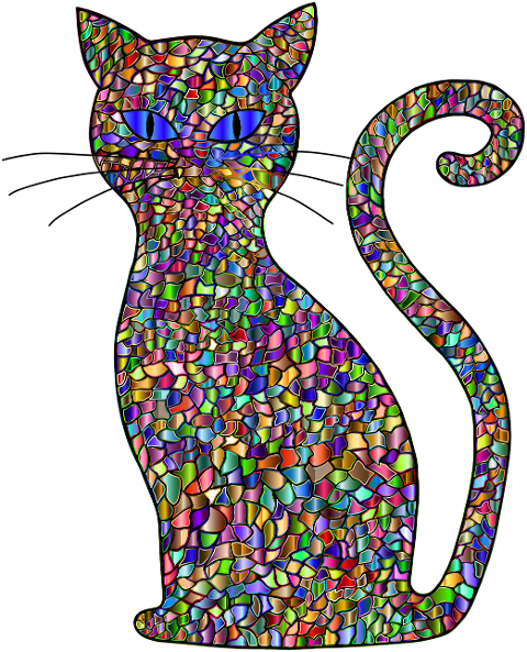 cat-mosaic-colorful-tiles-abstract-6349579