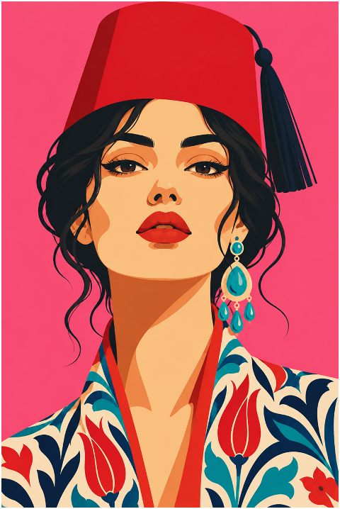 woman-red-hat-fez-culture-turkish-10507753