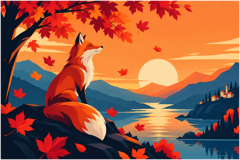 red-fox-autumn-fox-lonely-landscape-10478661