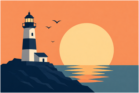 lighthouse-sunset-sea-ocean-coast-10234527