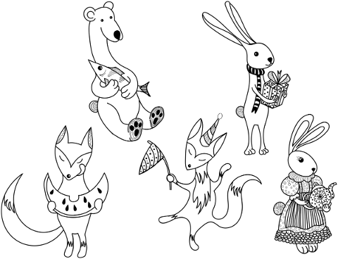 whimsical-animals-animals-line-art-5816326