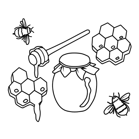 honey-bee-vectors-bees-honeycomb-5046120