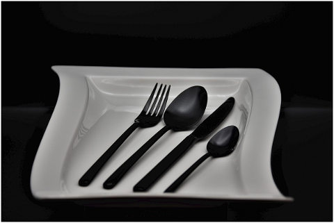 cutlery-black-plate-tableware-fork-4683718