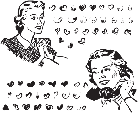 retro-woman-on-telephone-hearts-4716235