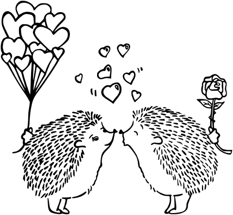 hedgehogs-couple-balloons-rose-5537345