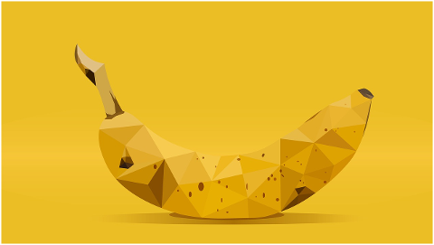banana-low-poly-art-low-poly-4415864