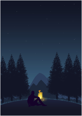 forest-campfire-man-silhouette-5756046