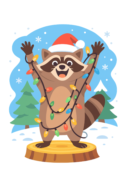 raccoon-christmas-animal-cute-9959356