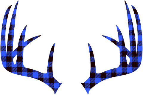 buffalo-plaid-antlers-blue-scottish-4918427