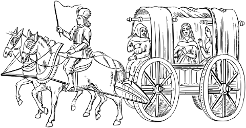 stagecoach-carriage-line-art-horse-5325887