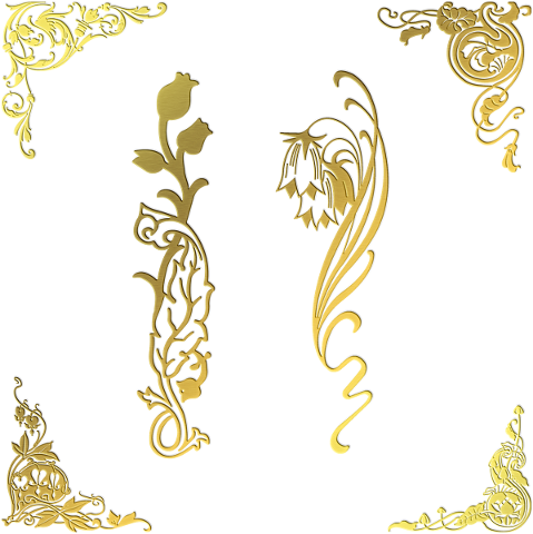 gold-foil-corners-flower-gold-floral-4716252