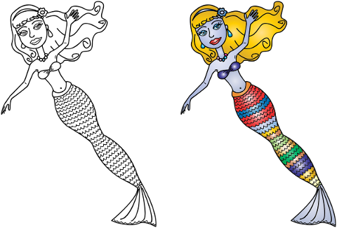 mermaid-girl-line-art-fantasy-5244923
