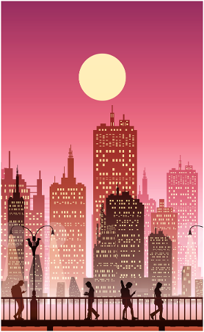 city-skyline-sunset-cityscape-4832508