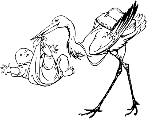 stork-baby-line-art-fantasy-bird-5228804