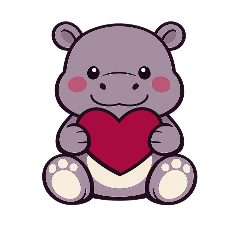 purple-hippo-illustration-cute-animal-10080717