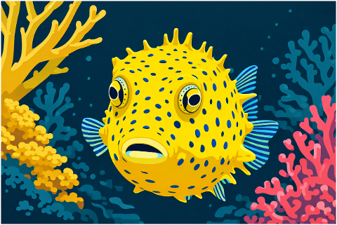 vector-illustration-puffer-fish-sea-10154770