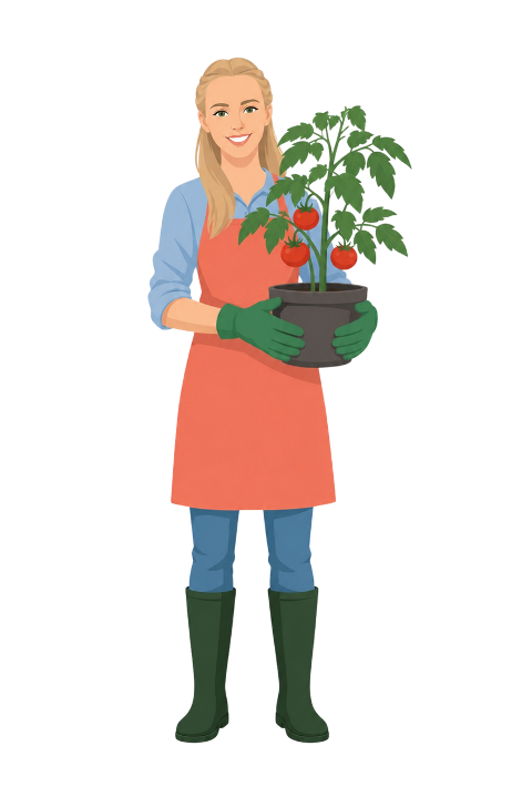 gardener-tomato-flowerpot-gloves-10455027